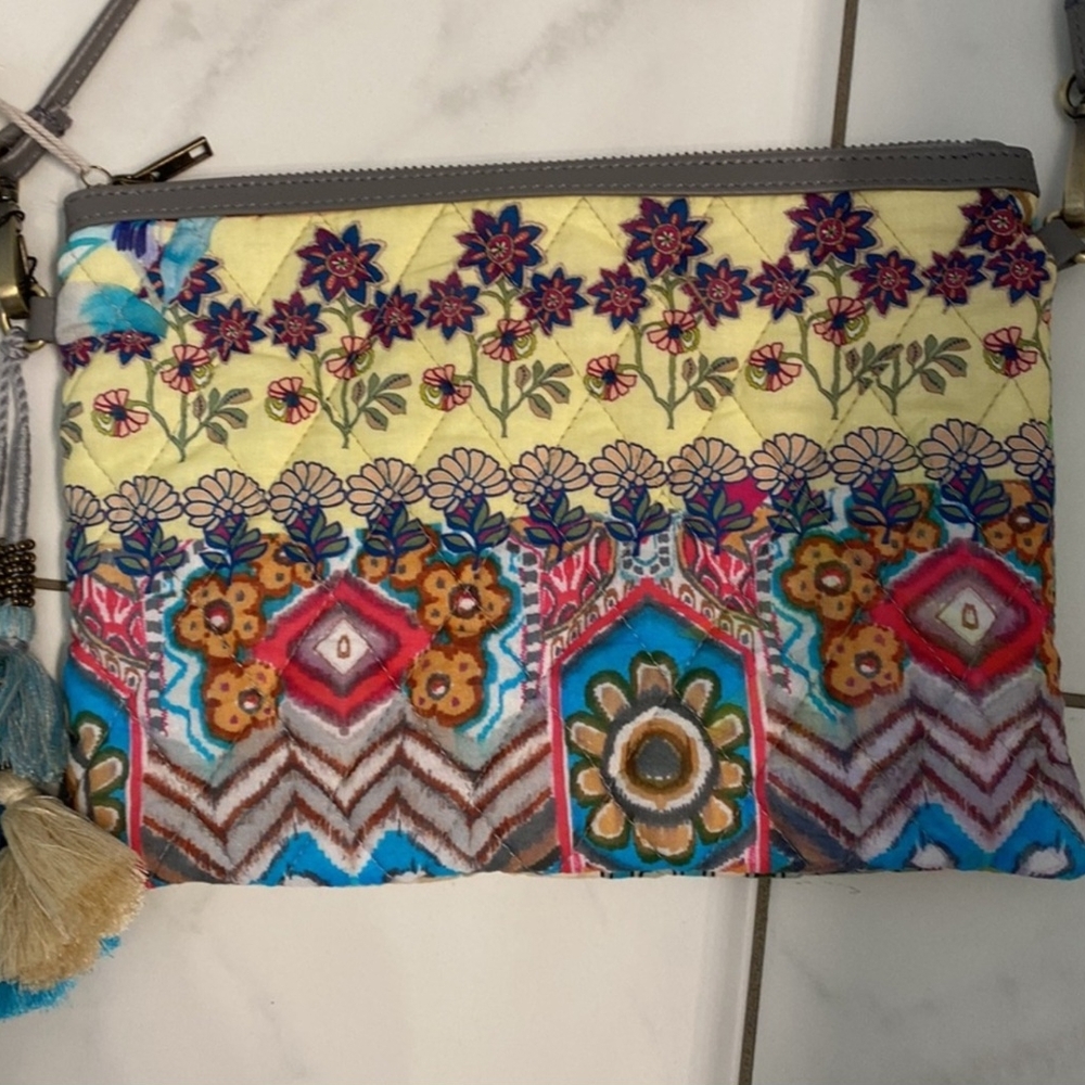 Johnny Was Multicolor Floral Crossbody Bag